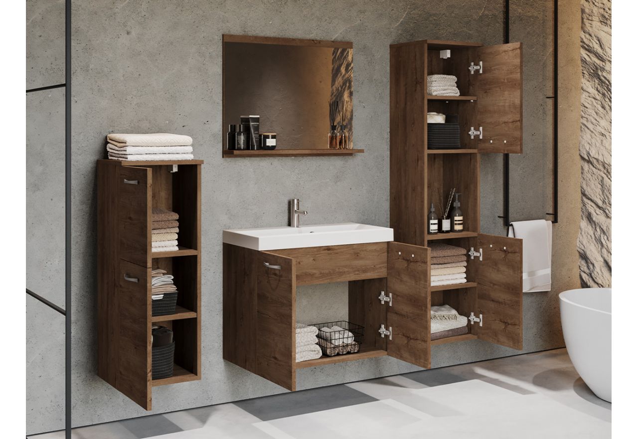 Zestaw mebli łazienkowych - GEMA - Dąb Lefkas