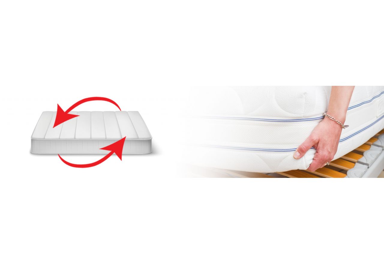 Dwustronny materac pocket H3/H4 z matą kokosową - NEWADA 100x200