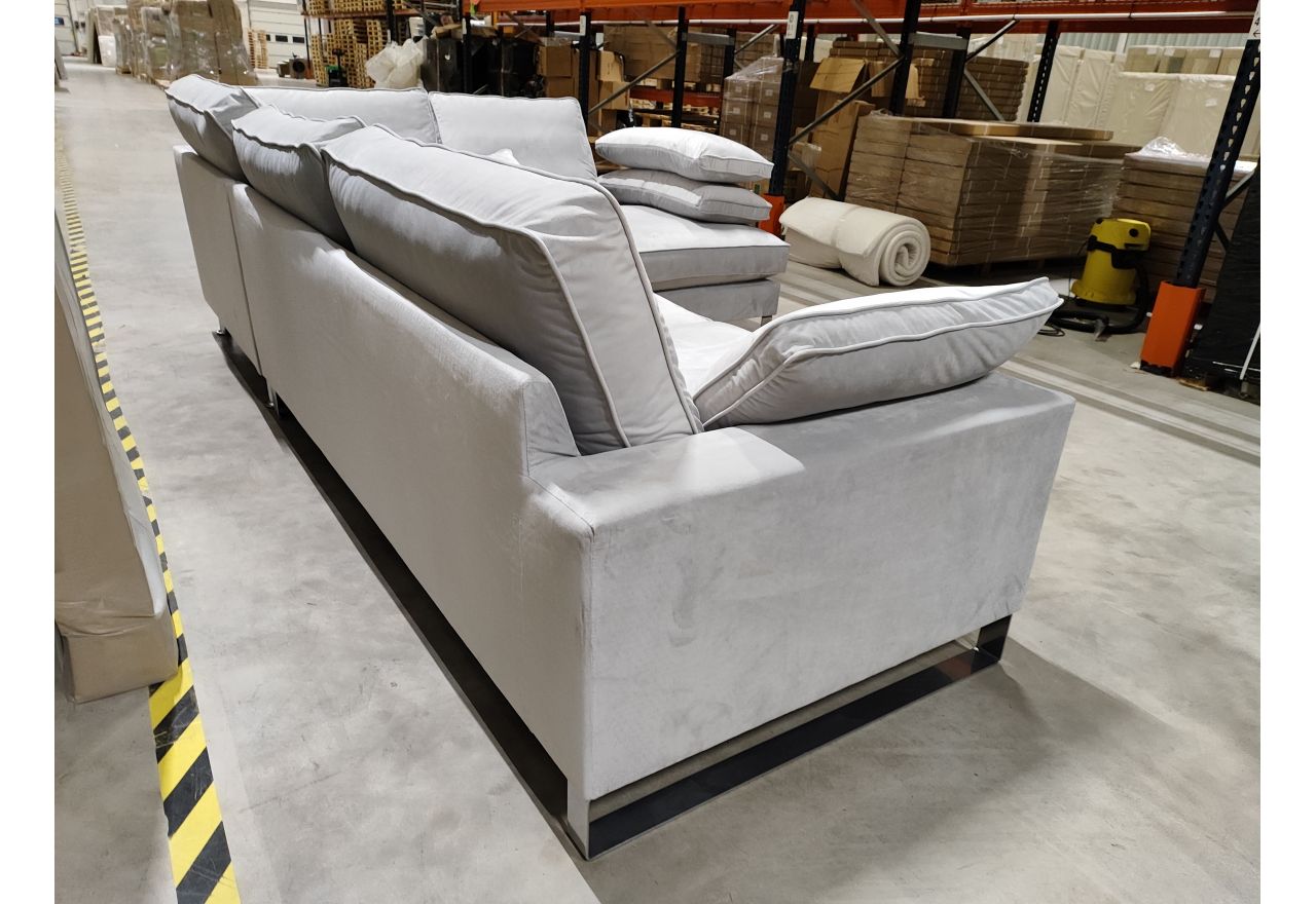 Narożnik LOFTBLACK - Magic Velvet 2239 - jasny szary - OUTLETU