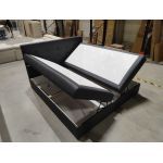 Łóżko kontynentalne LUKA KING 180x200 - Soft 20 -  grafitowa ekoskóra - OUTLETU