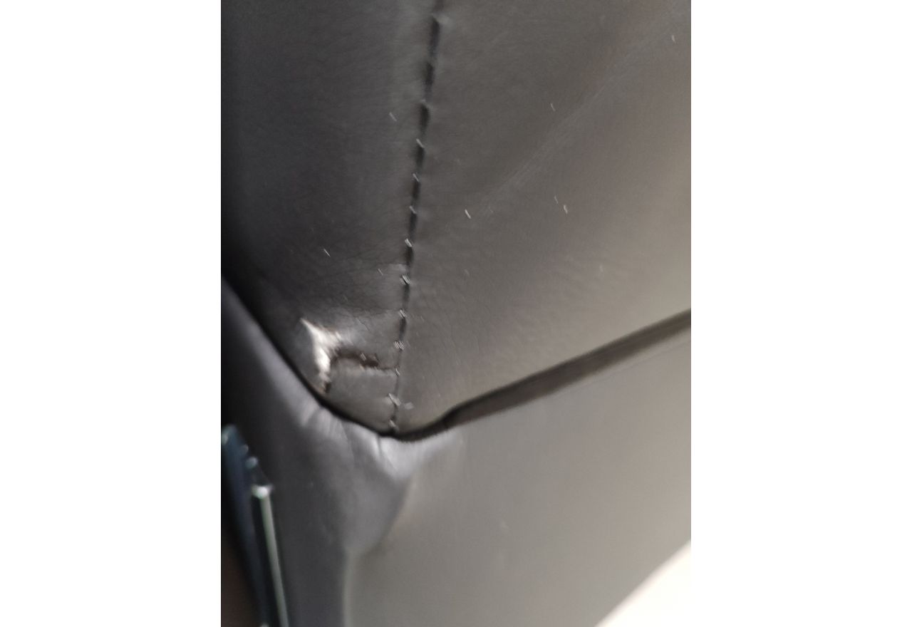 Łóżko kontynentalne LUKA KING 180x200 - Soft 20 -  grafitowa ekoskóra - OUTLETU