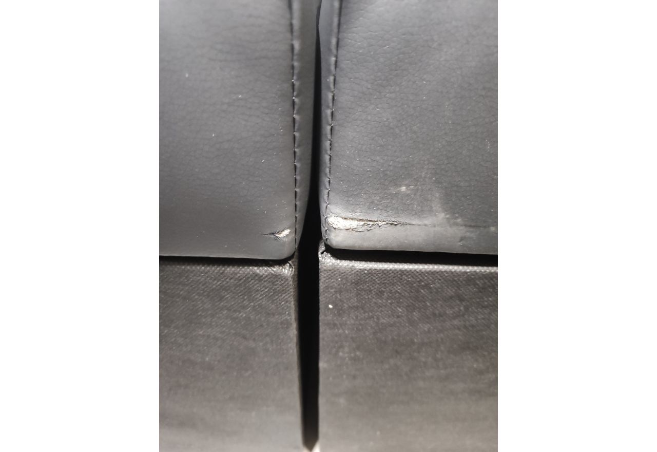 Łóżko kontynentalne LUKA KING 180x200 - Soft 20 -  grafitowa ekoskóra - OUTLETU