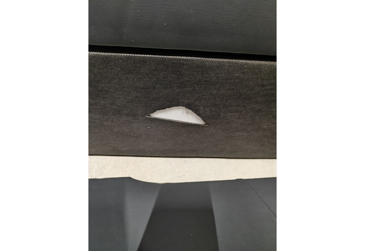 Łóżko kontynentalne LUKA KING 180x200 - Soft 20 -  grafitowa ekoskóra - OUTLETU