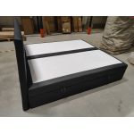 Łóżko kontynentalne LUKA KING 180x200 - Soft 20 -  grafitowa ekoskóra - OUTLETU