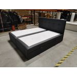 Łóżko kontynentalne LUKA KING 180x200 - Soft 20 -  grafitowa ekoskóra - OUTLETU