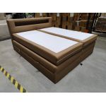 Łóżko kontynentalne GOLD 5 KING 180x200  - SOFT 34 - brązowa ekoskóra - OUTLETU