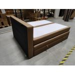 Łóżko kontynentalne GOLD 5 KING 180x200  - SOFT 34 - brązowa ekoskóra - OUTLETU