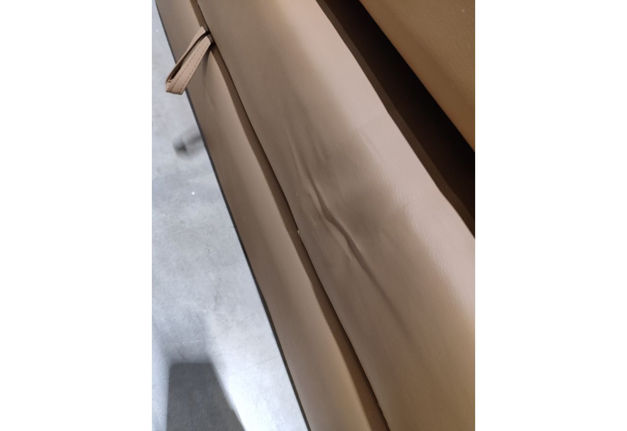 Łóżko kontynentalne GOLD 5 KING 180x200  - SOFT 34 - brązowa ekoskóra - OUTLETU