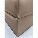 Łóżko kontynentalne GOLD 5 KING 180x200  - SOFT 34 - brązowa ekoskóra - OUTLETU