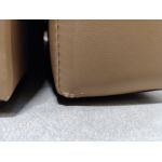 Łóżko kontynentalne GOLD 5 KING 180x200  - SOFT 34 - brązowa ekoskóra - OUTLETU