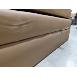 Łóżko kontynentalne GOLD 5 KING 180x200  - SOFT 34 - brązowa ekoskóra - OUTLETU