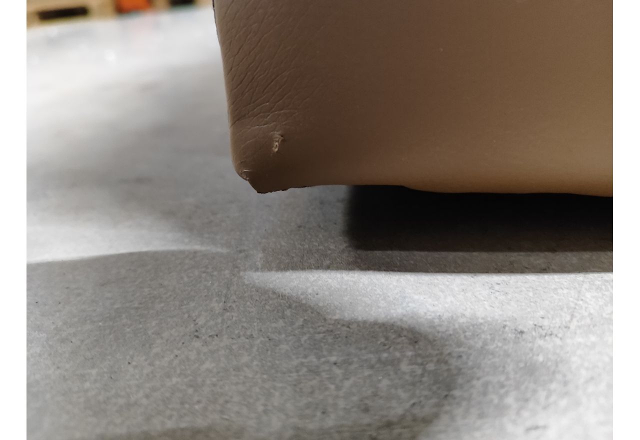 Łóżko kontynentalne GOLD 5 KING 180x200  - SOFT 34 - brązowa ekoskóra - OUTLETU