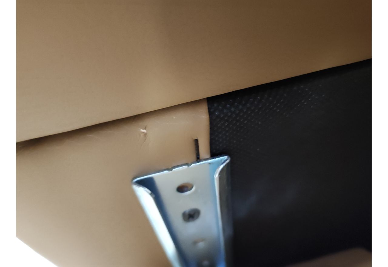 Łóżko kontynentalne GOLD 5 KING 180x200  - SOFT 34 - brązowa ekoskóra - OUTLETU