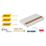 Dwustronny materac piankowy H3/H4 z matą kokosową - ARES 10 120x200