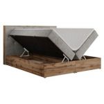 Łóżko kontynentalne VENETO 160x200 - H4 - jasnoszary, struktura