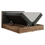 Łóżko kontynentalne VENETO 140x200 - H3 - ciemnoszary, struktura