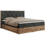 Łóżko kontynentalne VENETO 180x200 - H3 - ciemnoszary, struktura