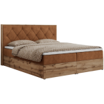 Łóżko kontynentalne VENETO 140x200 - H3 - pomarańczowy, struktura