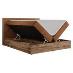 Łóżko kontynentalne VENETO 140x200 - H4 - pomarańczowy, struktura