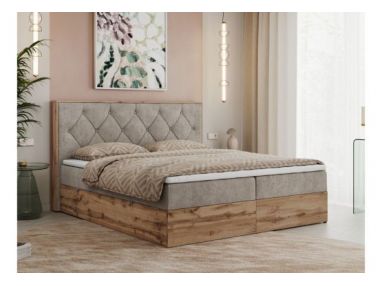 Łóżko kontynentalne VENETO 180x200 - H3 - beżowy, struktura