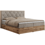 Łóżko kontynentalne VENETO 140x200 - H4 - beżowy, struktura