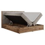 Łóżko kontynentalne VENETO 160x200 - H4 - beżowy, struktura