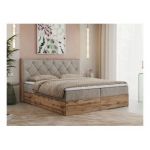 Łóżko kontynentalne VENETO 180x200 - H4 - beżowy, struktura