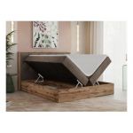 Łóżko kontynentalne VENETO 180x200 - H3 - brązowy, welwet