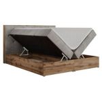 Łóżko kontynentalne VENETO 140x200 - H3 - jasnoszary, welwet