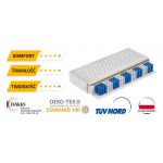 Dwustronny materac pocket H3/H4 z matą kokosową - NEWADA 140x200