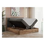 Łóżko kontynentalne VENETO 140x200 - H3 - ciemnoszary, welwet