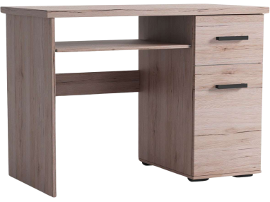 Stylowe biurko 90 cm z wysuwaną półką do pokoju dziennego lub gabinetu - DESNA - San Remo