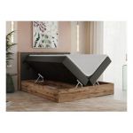 Łóżko kontynentalne VENETO 180x200 - H4 - ciemnoszary, ekoskóra