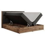 Łóżko kontynentalne VENETO 180x200 - H4 - ciemnoszary, ekoskóra