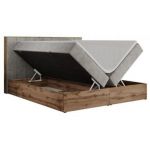 Łóżko kontynentalne BELLISSIMO 180x200 - H4 - jasnoszary, struktura