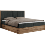 Łóżko kontynentalne BELLISSIMO 180x200 - H3 - ciemnoszary, struktura