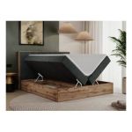 Łóżko kontynentalne BELLISSIMO 200x200 - H3 - ciemnoszary, struktura