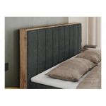 Łóżko kontynentalne BELLISSIMO 140x200 - H4 - ciemnoszary, struktura