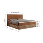 Łóżko kontynentalne BELLISSIMO 140x200 - H3 - pomarańczowy, struktura