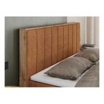 Łóżko kontynentalne BELLISSIMO 140x200 - H4 - pomarańczowy, struktura