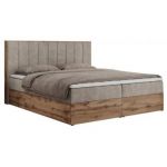 Łóżko kontynentalne BELLISSIMO 180x200 - H3 - beżowy, struktura