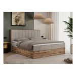 Łóżko kontynentalne BELLISSIMO 180x200 - H4 - beżowy, struktura