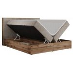 Łóżko kontynentalne BELLISSIMO 200x200 - H4 - beżowy, struktura