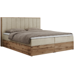 Łóżko kontynentalne BELLISSIMO 180x200 - H4 - beżowy, welwet