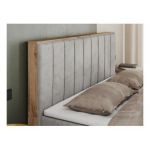 Łóżko kontynentalne BELLISSIMO 180x200 - H3 - jasnoszary, welwet