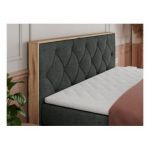 Łóżko kontynentalne VENETO KING 160x200 - H3 - ciemnoszary, struktura