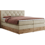 Łóżko kontynentalne VENETO KING 140x200 - H4 - beżowy, welwet