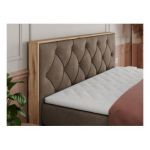 Łóżko kontynentalne VENETO KING 140x200 - H3 - brązowy, welwet