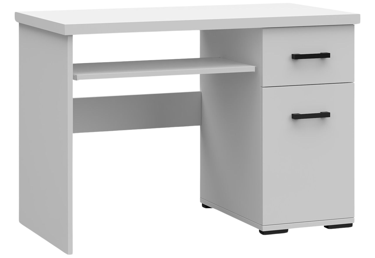 Praktyczne biurko z wysuwaną półką do pokoju dziennego lub dla dziecka - DESNA - Biały