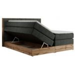 Łóżko kontynentalne BELLISSIMO KING 180x200 - H4 - ciemnoszary, struktura